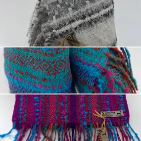 Multi Colour Boucle Alpaca Scarf