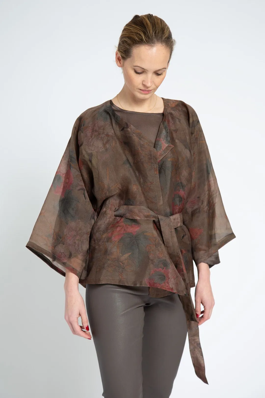 NIKKI COCOON BACK JACKET IN SILK ORGANZA