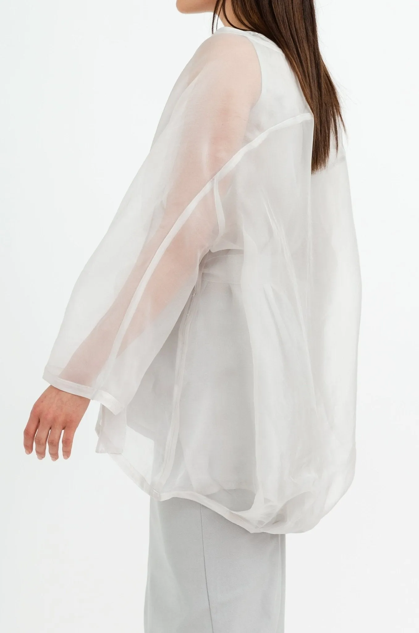 NIKKI COCOON BACK JACKET IN SILK ORGANZA