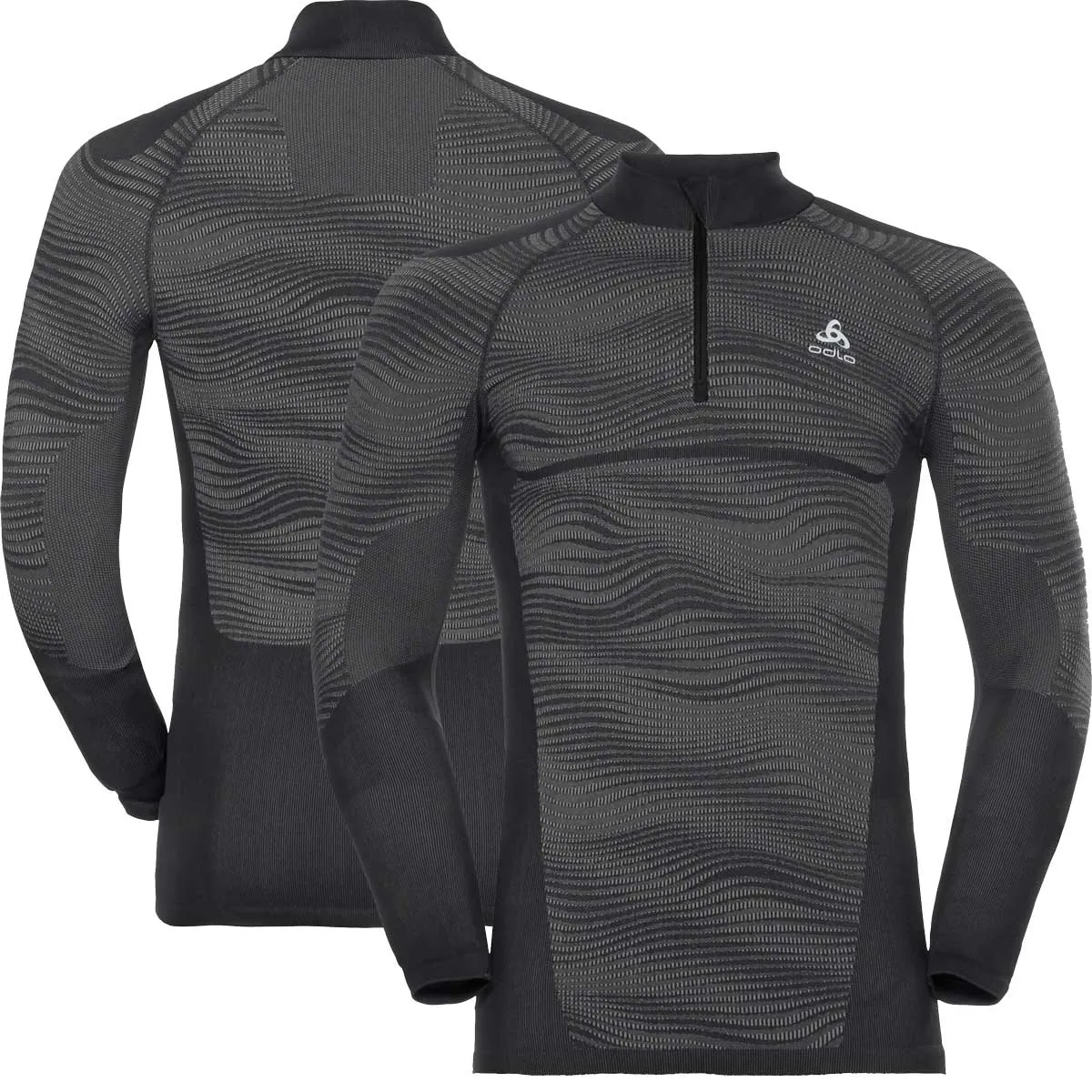 ODLO Men's Blackcomb Eco Warm Long Sleeve Half Zip Base Layer