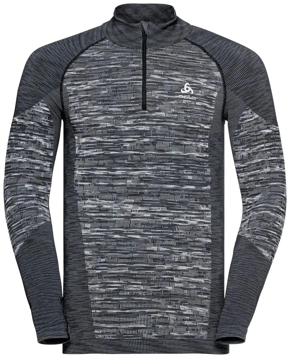 ODLO Men's Blackcomb Eco Warm Long Sleeve Half Zip Base Layer