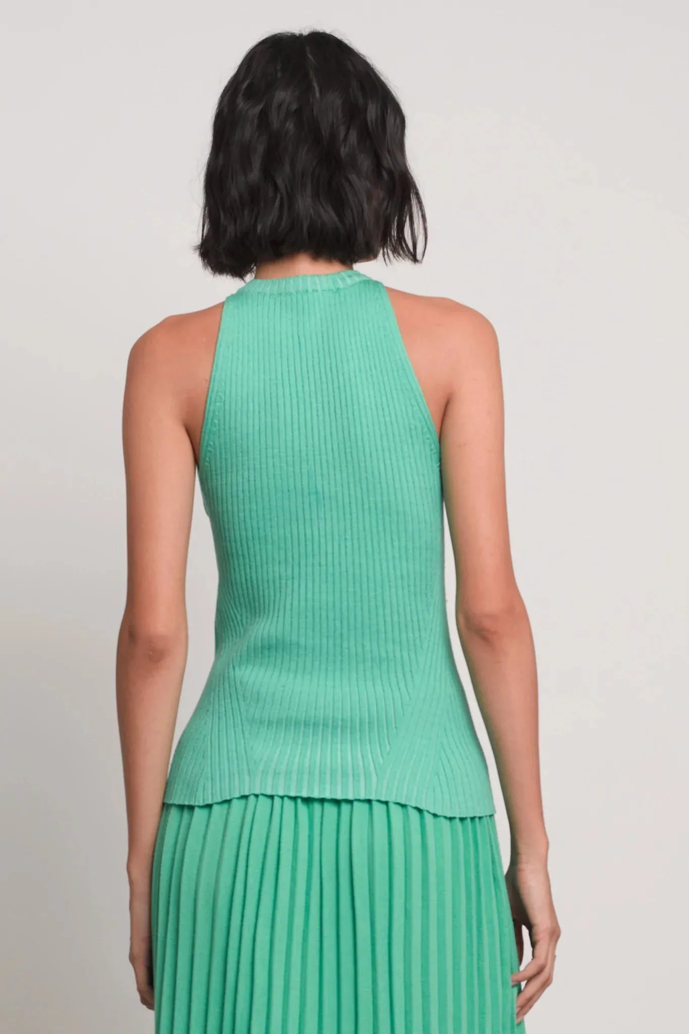 Pia Sleeveless Green Tank