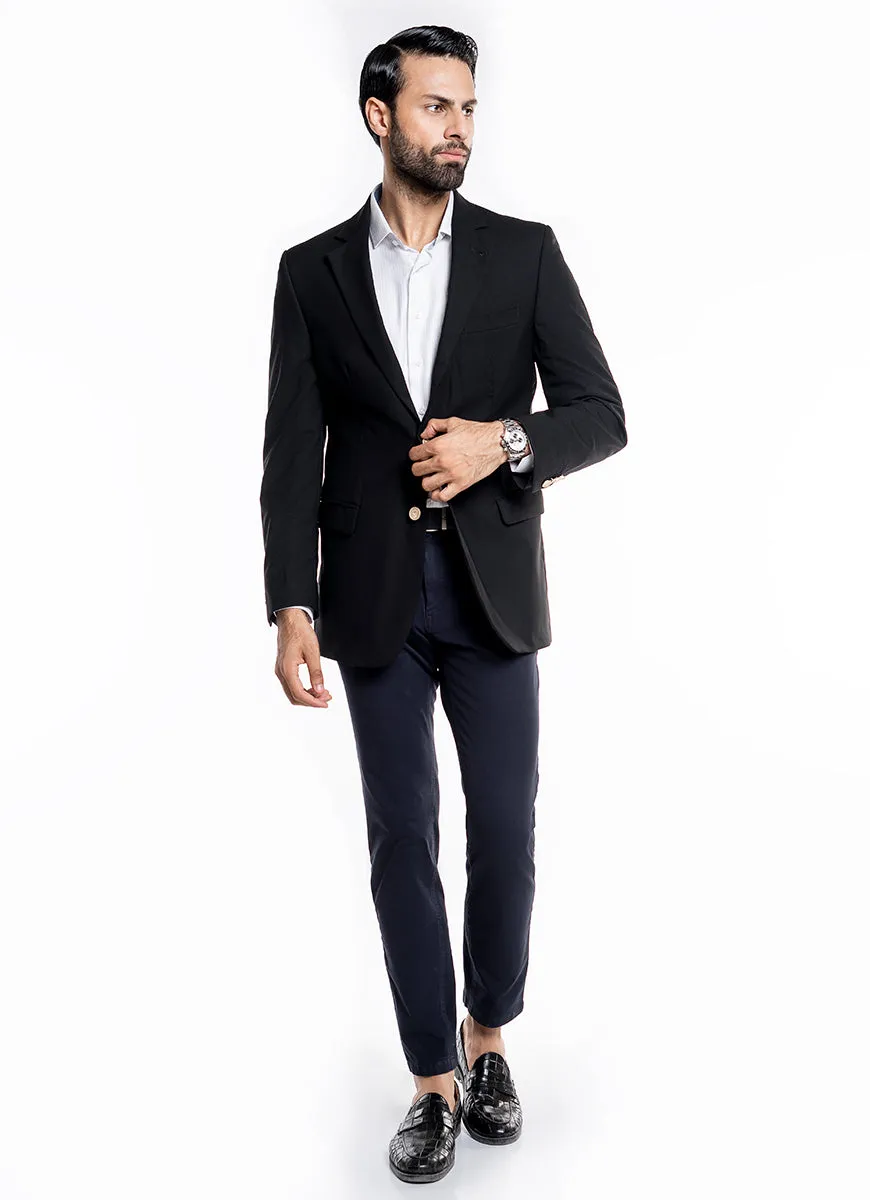 Plain Black Exotic Black Classic Blazer