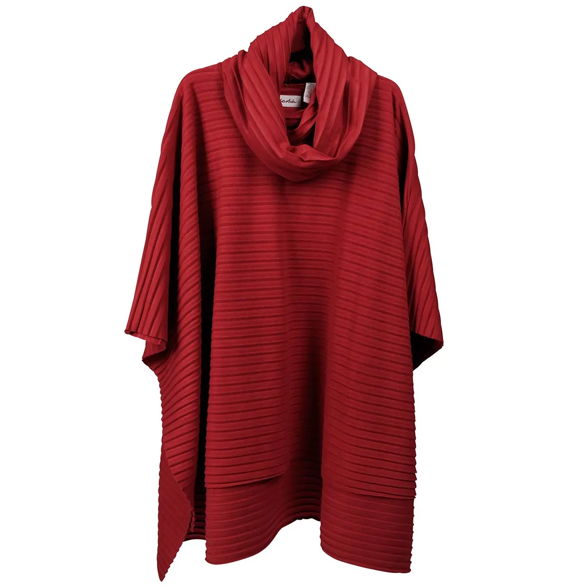 Portland Cowlneck Pleated Fleece Poncho