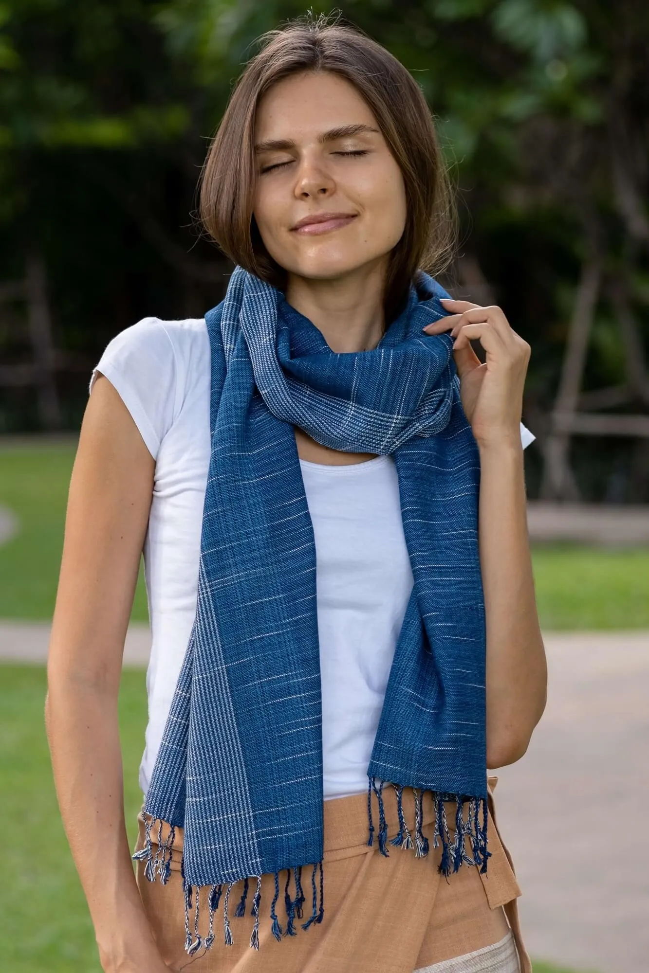 Premium Indigo Scarf