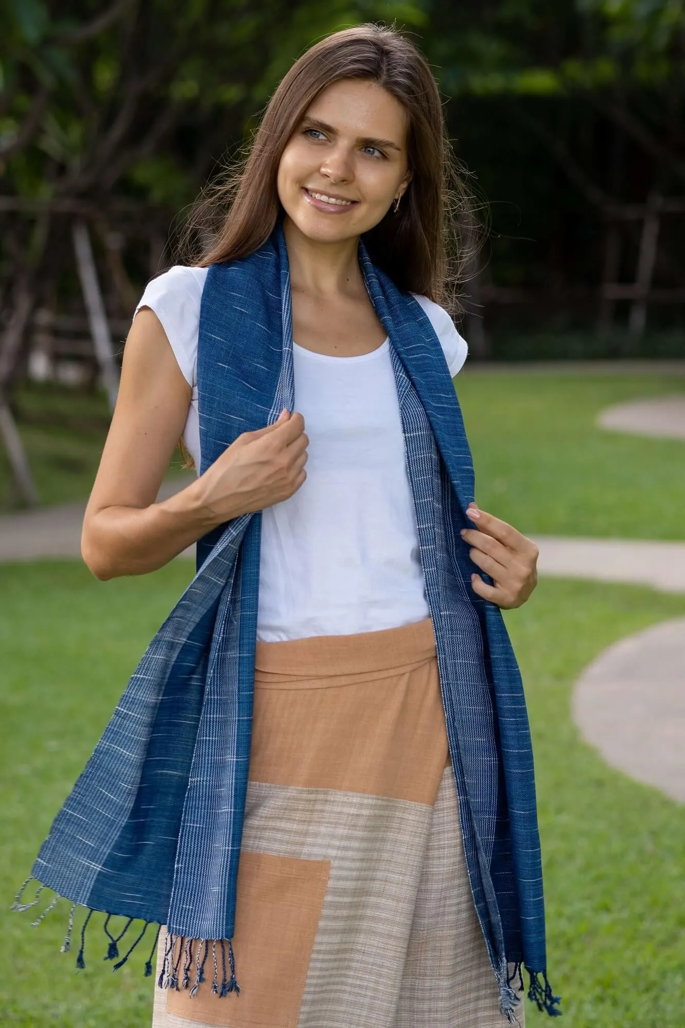 Premium Indigo Scarf