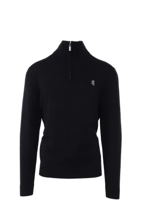 Pringle 1/4 zip Black Merino Knitwear