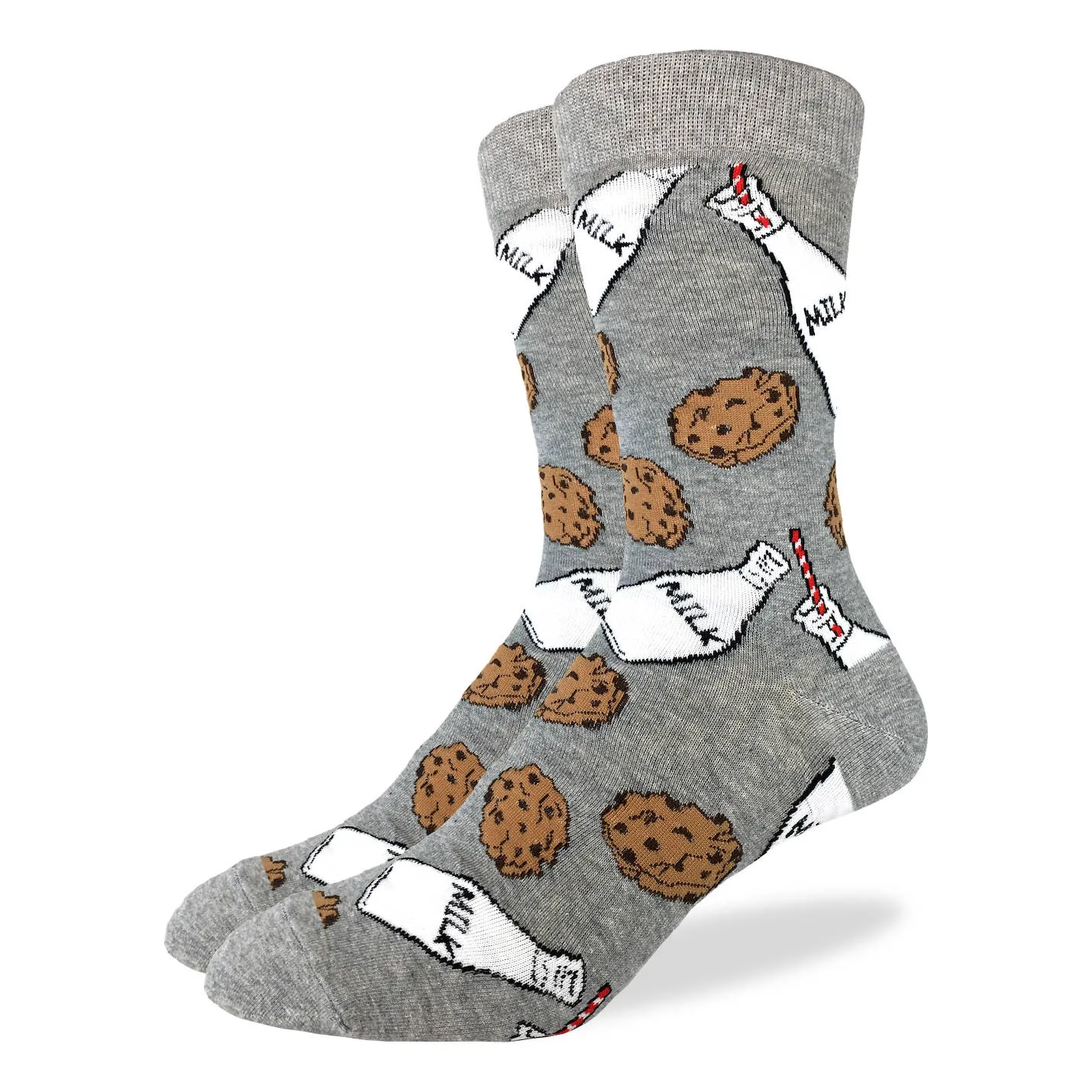 "Milk & Cookies" Cotton Crew Socks by Good Luck Sock