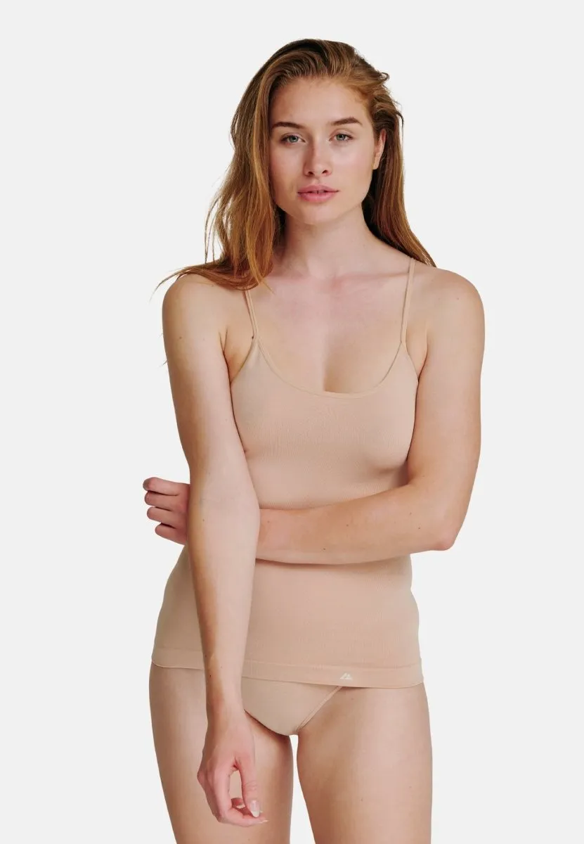 SEAMLESS BAMBOO SINGLET TOP