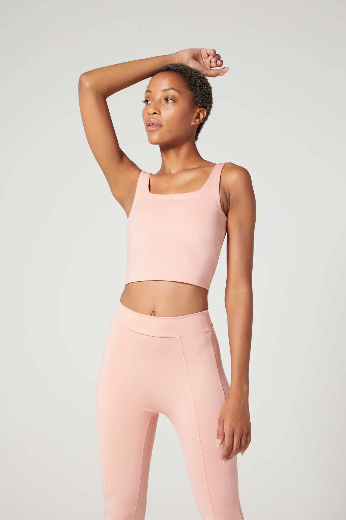 Thalia Cropped Tank Rose Blush