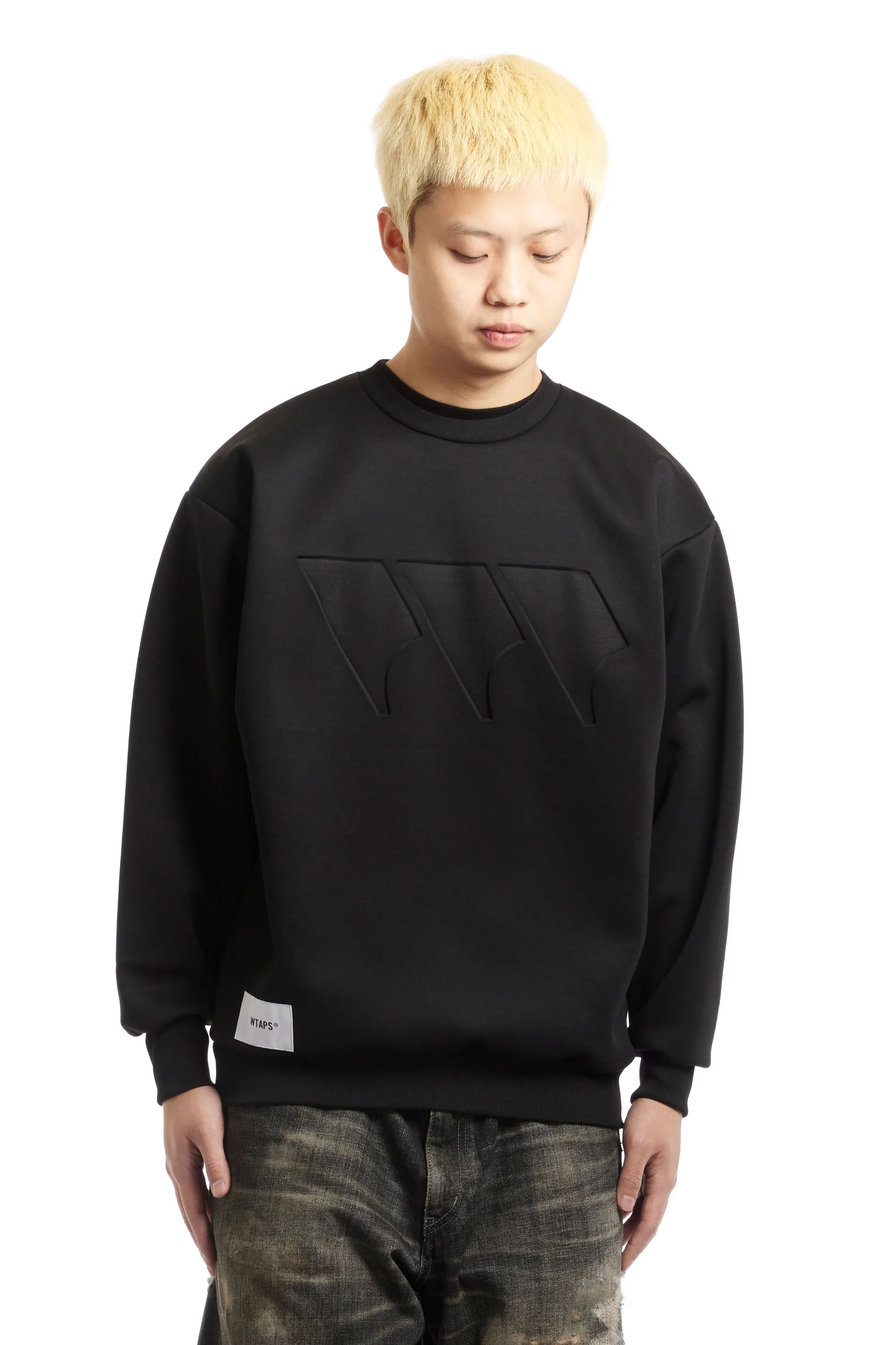 WTAPS - EMBOSSED LOGO SWEATER CUT & SEW 07 SS24