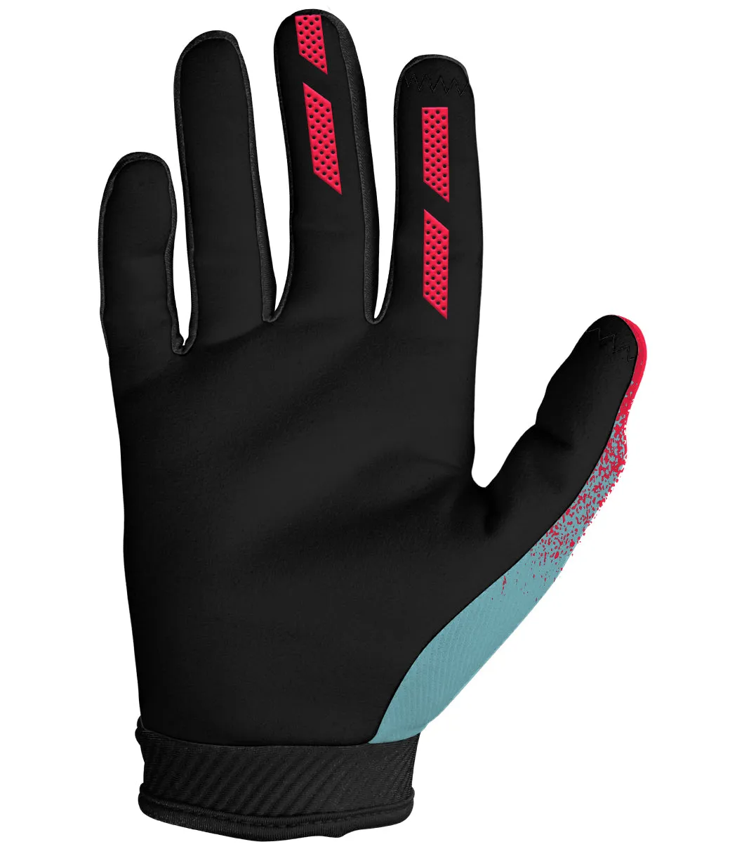 Youth Annex 7 Dot Glove Flo Red/Blue